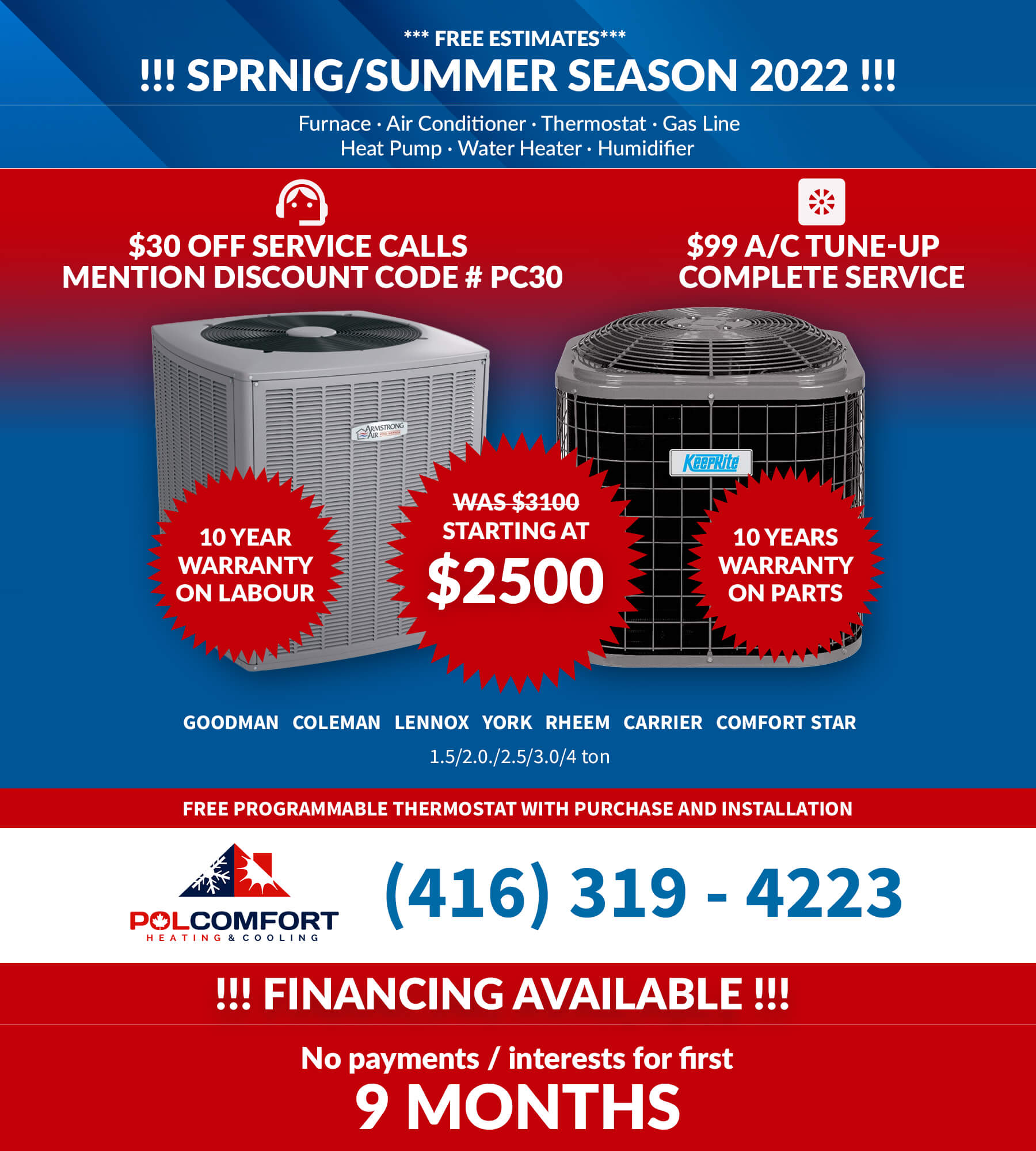 Hamilton Air Conditioning offer